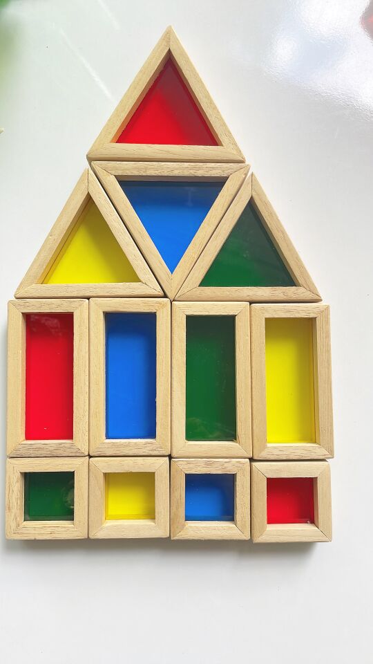 Ahşap Oyuncak Gökkuşağı Rainbow Blokları 12 Parça Rainbow