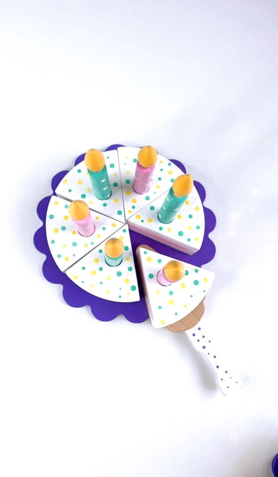 Ahşap Oyuncak Waldorf Doğum Günü Pasta Seti