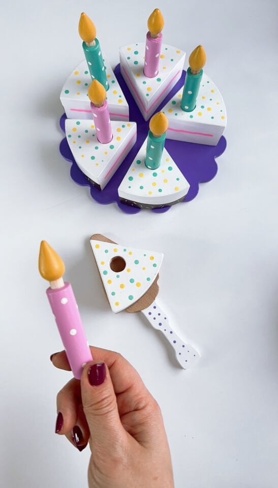 Ahşap Oyuncak Waldorf Doğum Günü Pasta Seti