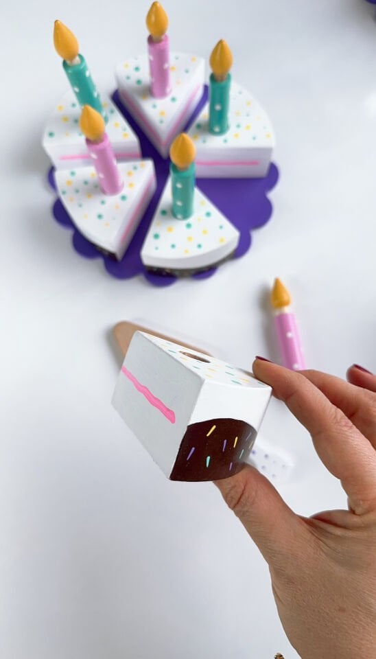 Ahşap Oyuncak Waldorf Doğum Günü Pasta Seti