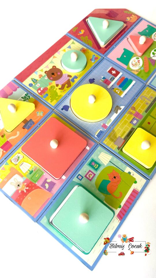 Headu Progressive Babies Montessori Ahşap Puzzle Oyuncak – Gelişen Bebekler ( 1 – 3 yaş )