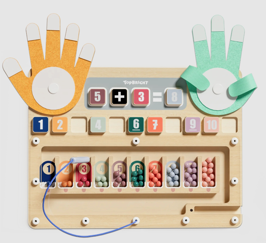 Montessori Ahşap Oyuncak Çubuk Ve Mıknatıslı Parmak Matematiği