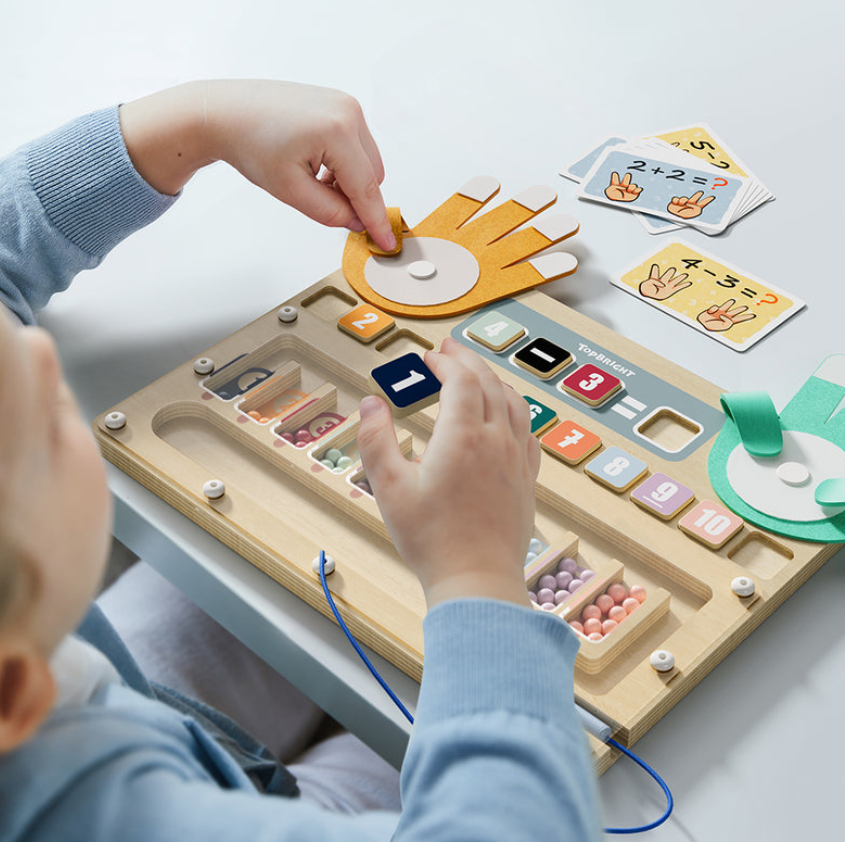 Montessori Ahşap Oyuncak Çubuk Ve Mıknatıslı Parmak Matematiği