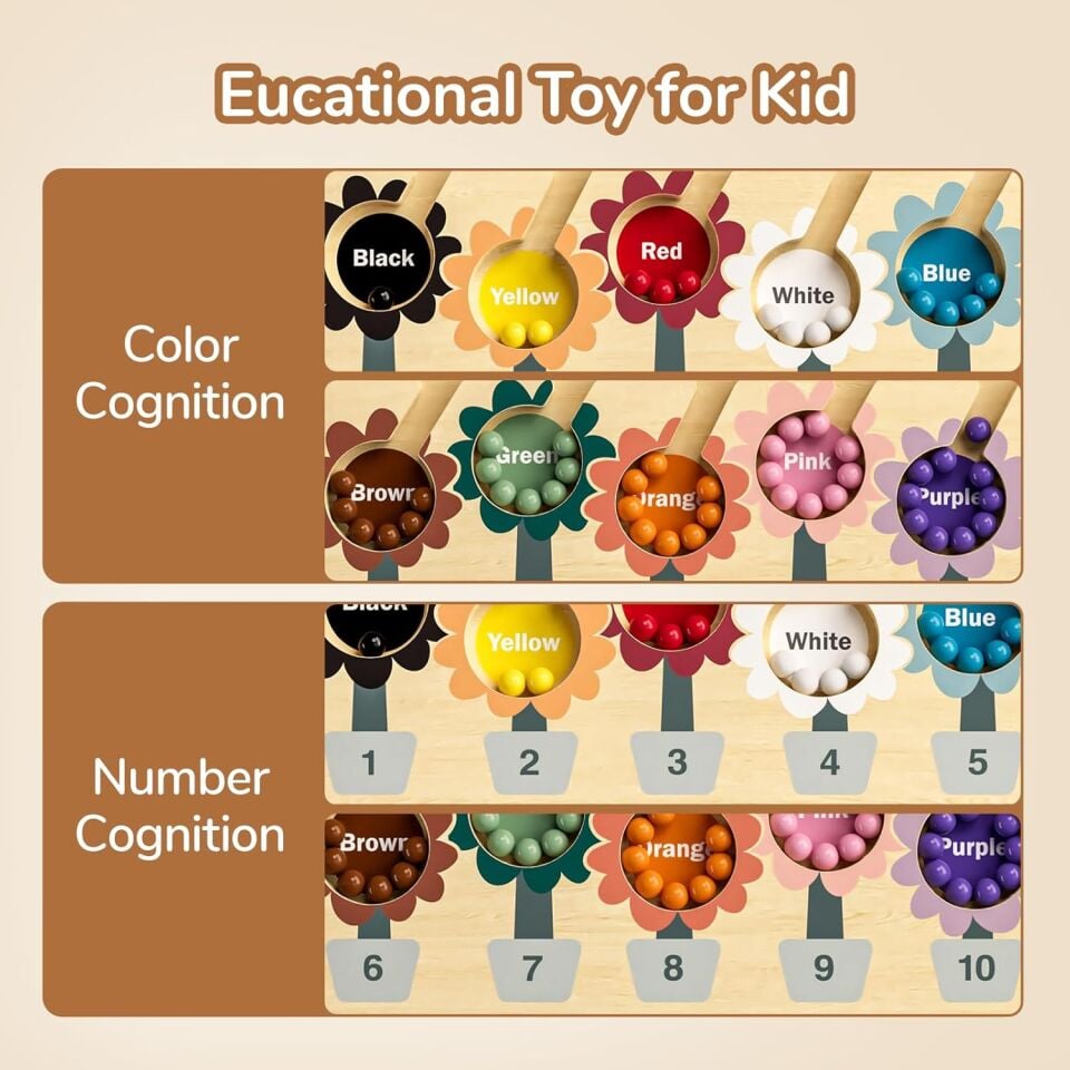 Montessori Ahşap Oyuncak Manyetik Arı Labirenti