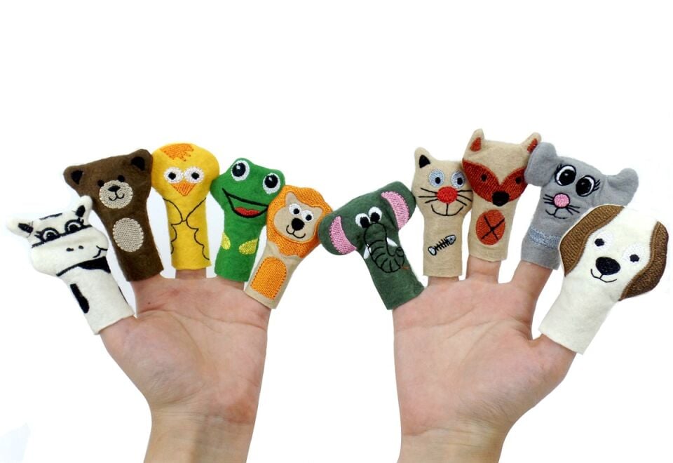 Parmak Kukla Hayvanlar 10 Lu Set