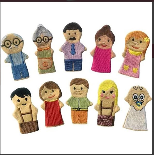 Parmak Kukla Aile 10 Lu Set