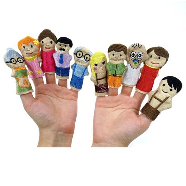 Parmak Kukla Aile 10 Lu Set