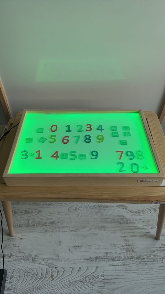 Işıklı Masa Oyunlar Pleksi Sayılar