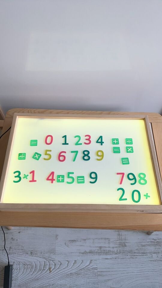 Işıklı Masa Oyunlar Pleksi Sayılar