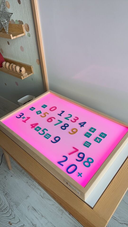 Işıklı Masa Oyunlar Pleksi Sayılar