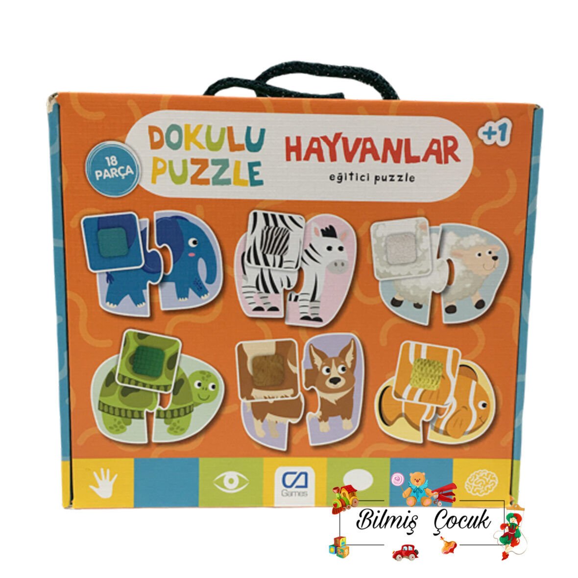Dokulu Puzzle Hayvanlar ( 18 Parça )