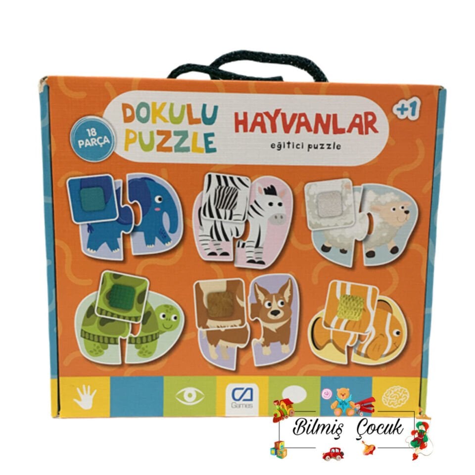 Dokulu Puzzle Hayvanlar ( 18 Parça )