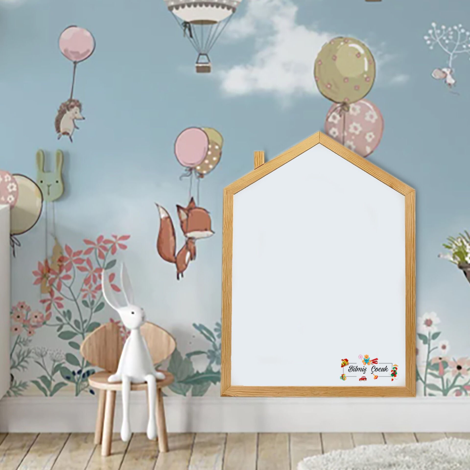 Montessori Ahşap Manyetik Ev Yazı Tahtası Large Boy ( 70 x 97 cm )