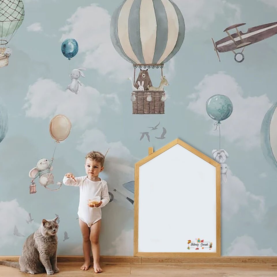 Montessori Ahşap Manyetik Ev Yazı Tahtası Large Boy ( 70 x 97 cm )