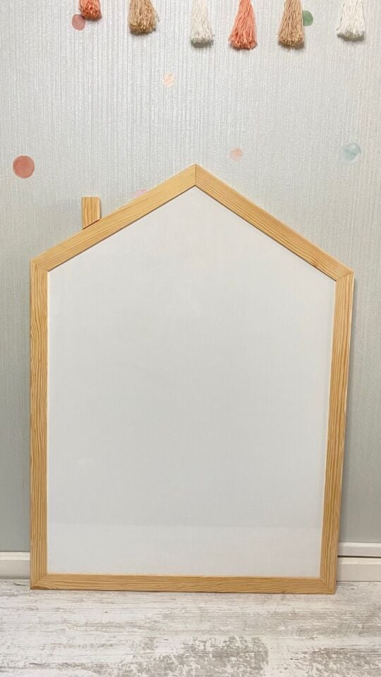 Montessori Ahşap Manyetik Ev Yazı Tahtası Large Boy ( 70 x 97 cm )