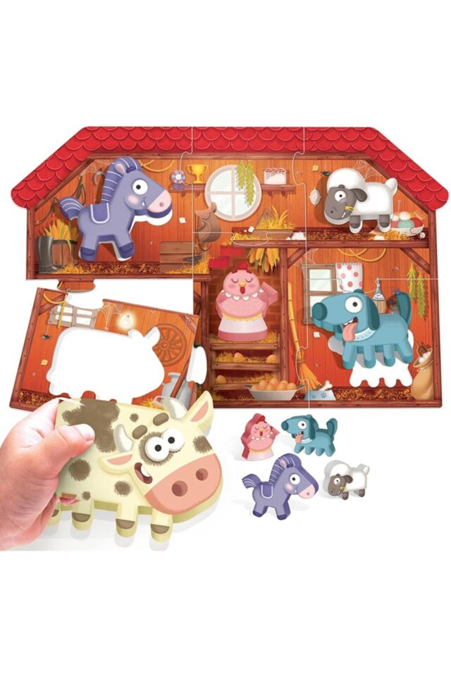 Headu Ahşap Oyuncak Montessori Puzzle İlk Çiftlik Bulmacam