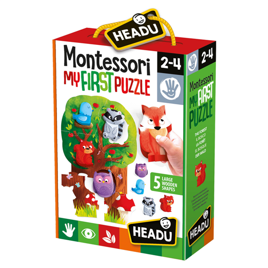Headu Ahşap Oyuncak Montessori İlk Orman Puzzle ( The Forest )
