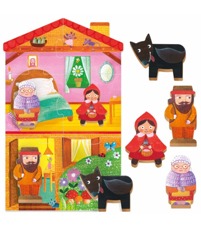 Headu Ahşap Montessorı Ahşap Kırmızı Başlıklı Kız