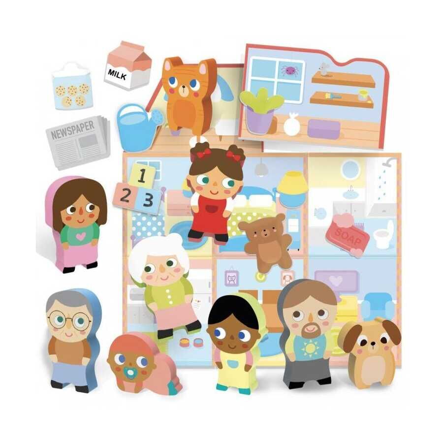 Headu Ahşap Oyuncak Parçalı Benim Evim Eşleme Puzzle (3-6 Yaş)