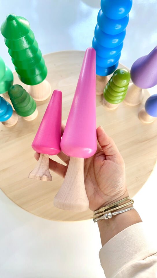 Waldorf Ahşap Oyuncak Büyük Boy Ağaç Seti (5 adet)