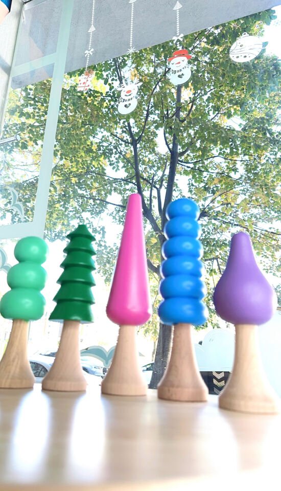 Waldorf Ahşap Oyuncak Büyük Boy Ağaç Seti (5 adet)