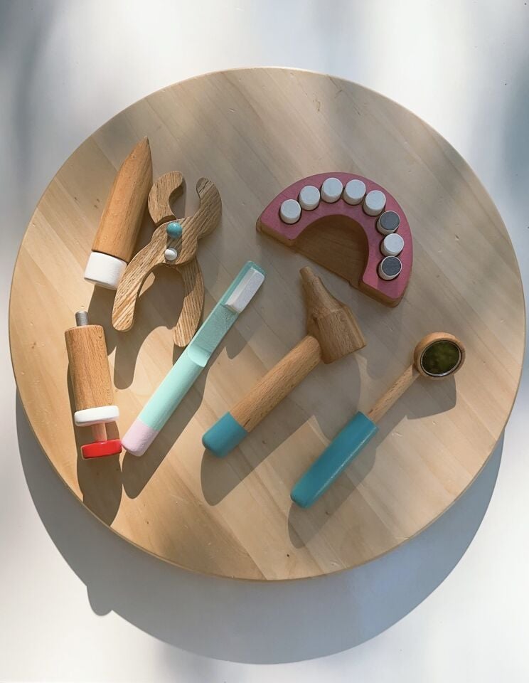 Waldorf Ahşap Oyuncak Doktor Dişçi Seti