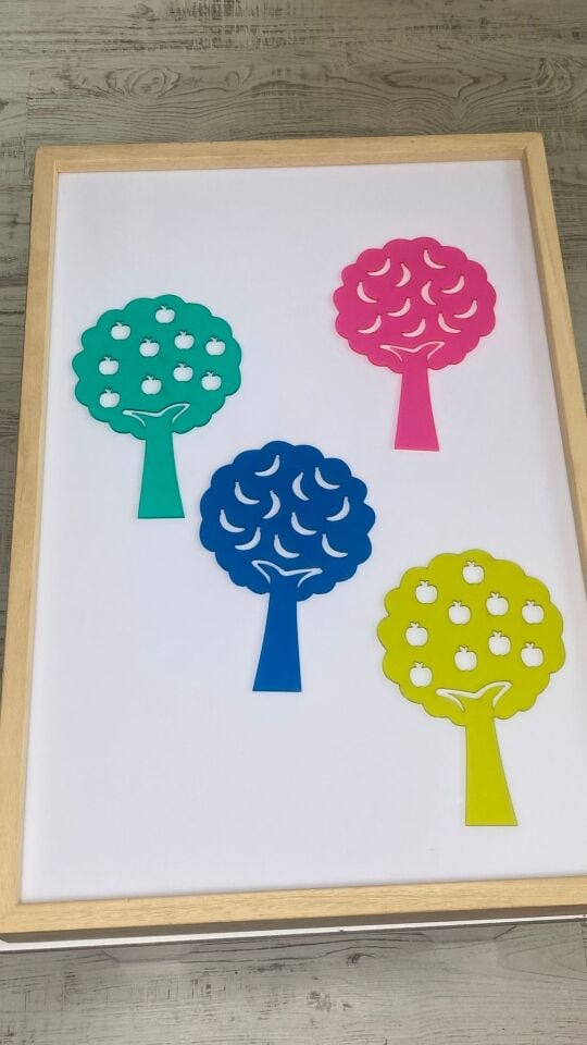 Işıklı Masa Oyunlar Pleksi Ağaçlar