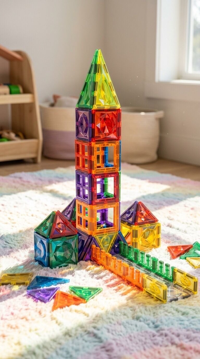 Manyetik Yapı Blokları 74 Parça Magnetic Tiles
