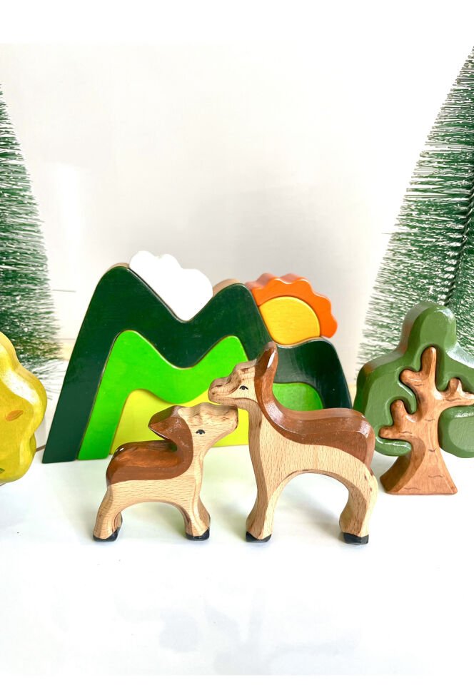 Waldorf Ahşap Oyuncak Gökyüzü ve Dağ SETİ