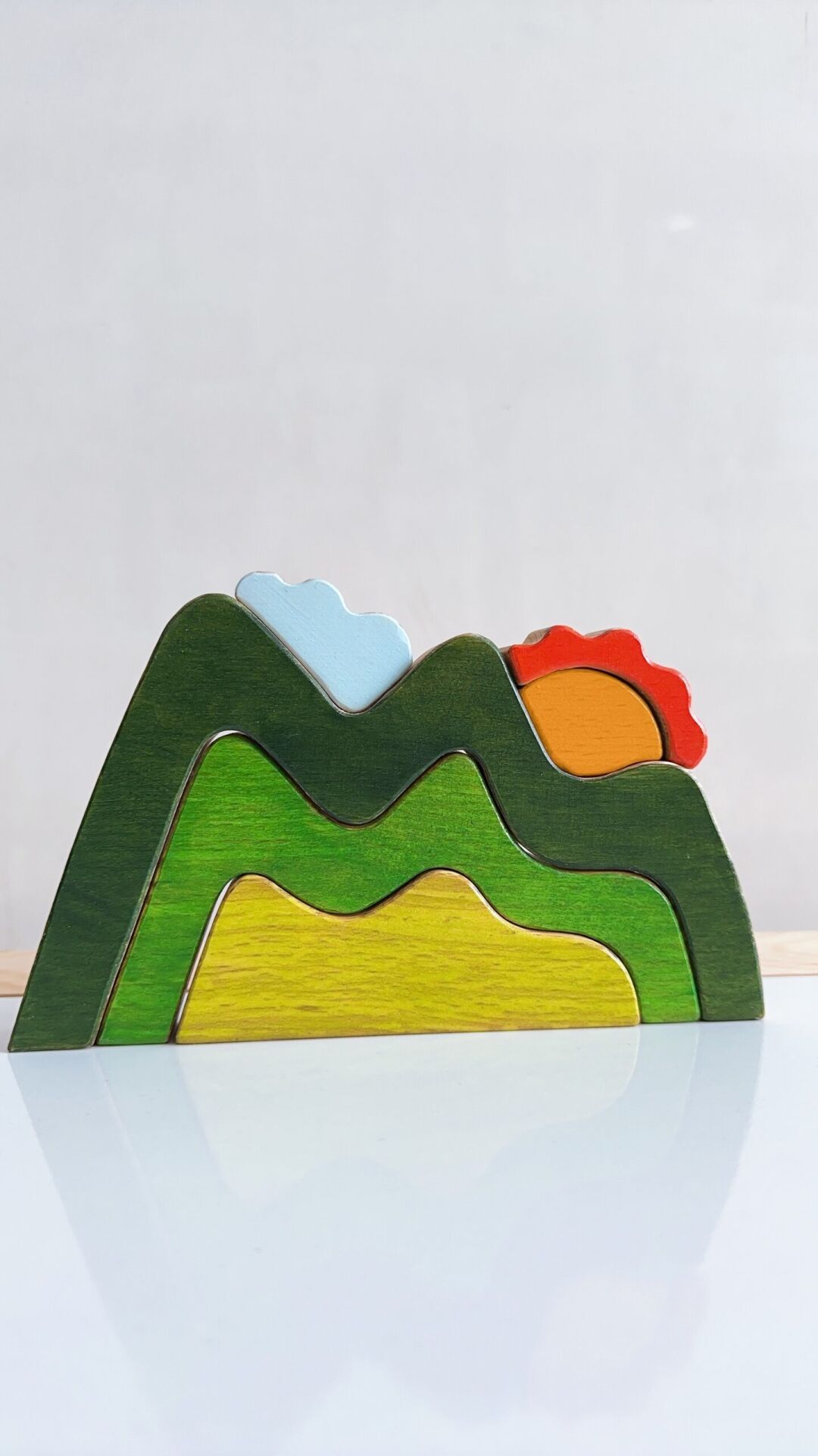 Waldorf Ahşap Oyuncak Gökyüzü ve Dağ SETİ