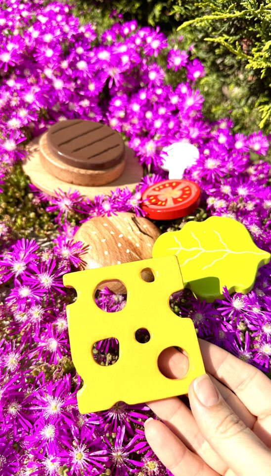 Waldorf Ahşap Oyuncak Hamburger Set