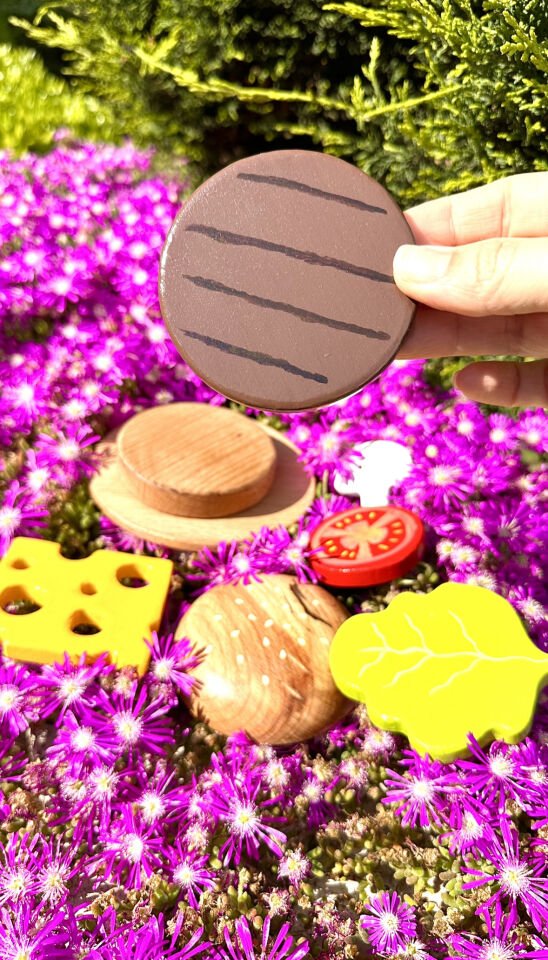 Waldorf Ahşap Oyuncak Hamburger Set