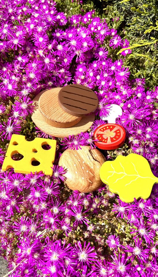 Waldorf Ahşap Oyuncak Hamburger Set