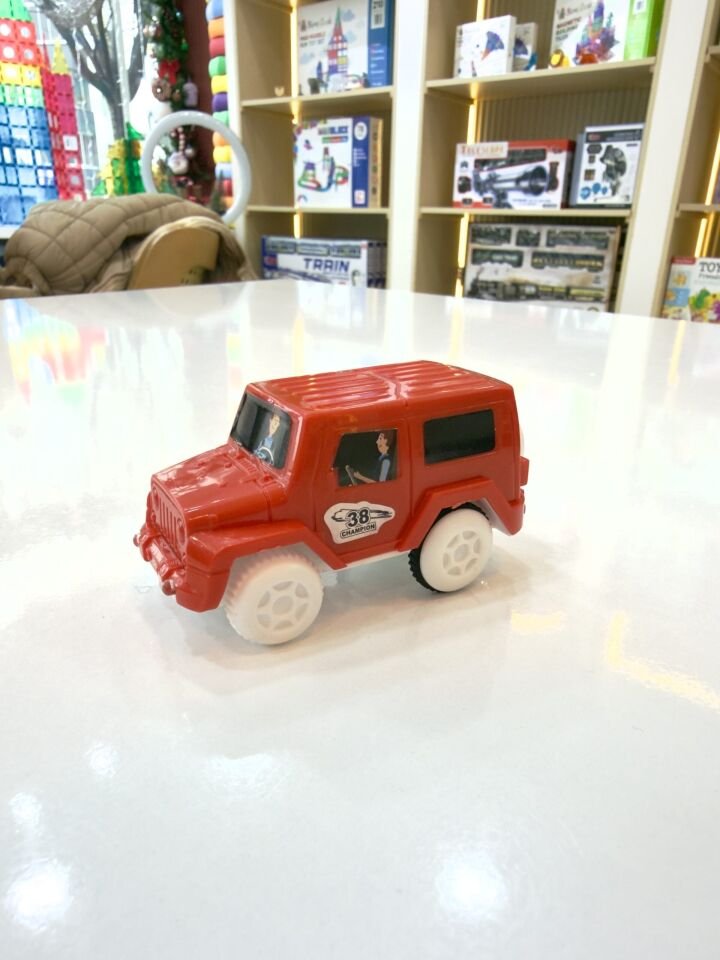 Mini Pilli Araba- Manyetik Bloklarla Uyumlu (2 adet)