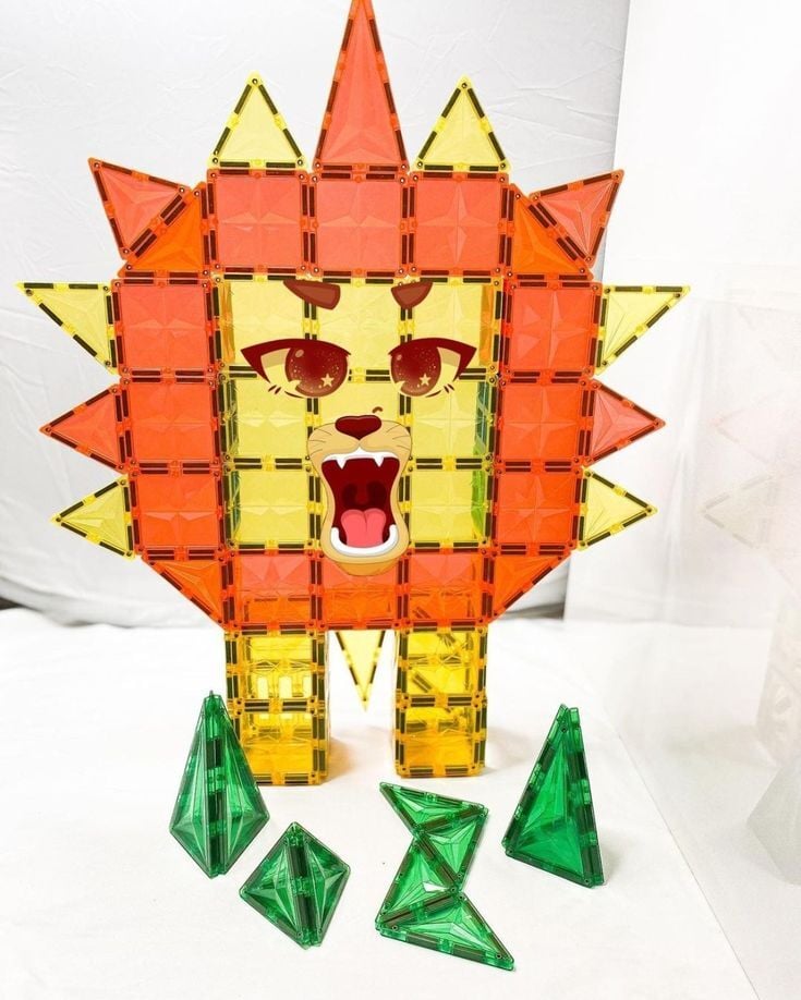 Magnetic Tiles 112 Parça Manyetik Yapı Blokları 1 arabalı Magnetic Tiles