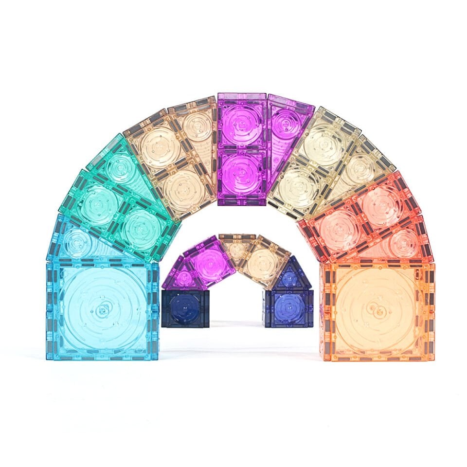 Magnetic Tiles 56 Parça Mini Manyetik Yapı Blokları Seyahat Tipi & Taşınabilir Oyun Arkadaşı