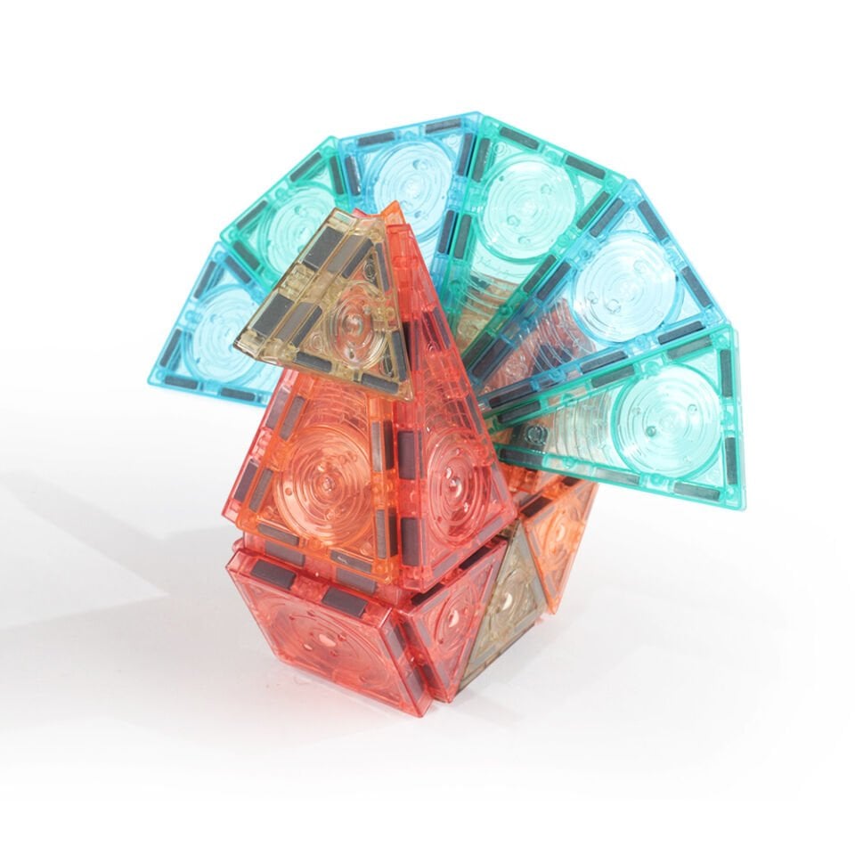Magnetic Tiles 56 Parça Mini Manyetik Yapı Blokları Seyahat Tipi & Taşınabilir Oyun Arkadaşı