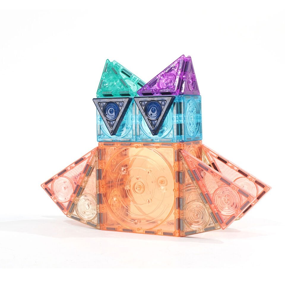 Magnetic Tiles 56 Parça Mini Manyetik Yapı Blokları Seyahat Tipi & Taşınabilir Oyun Arkadaşı