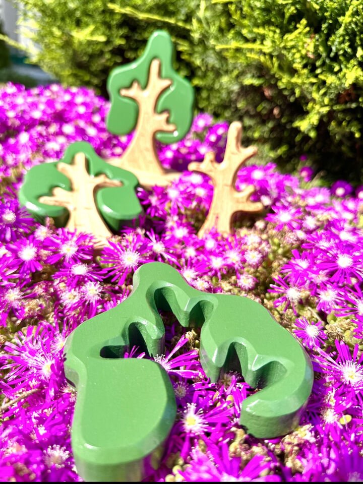 Waldorf Ahşap Oyuncak Meşe Ağacı Puzzle 1Adet Ağaç (2 Parça)