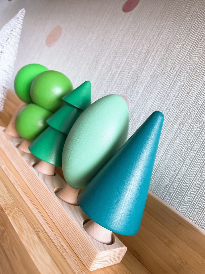 Waldorf Ahşap Oyuncak 5’li Ağaç Seti