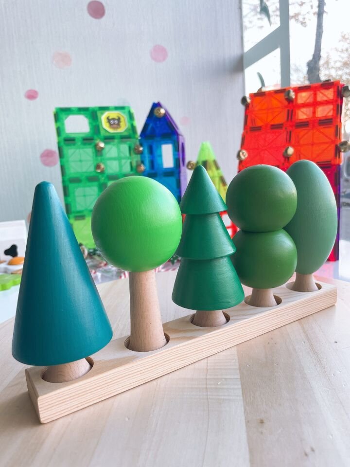 Waldorf Ahşap Oyuncak 5’li Ağaç Seti