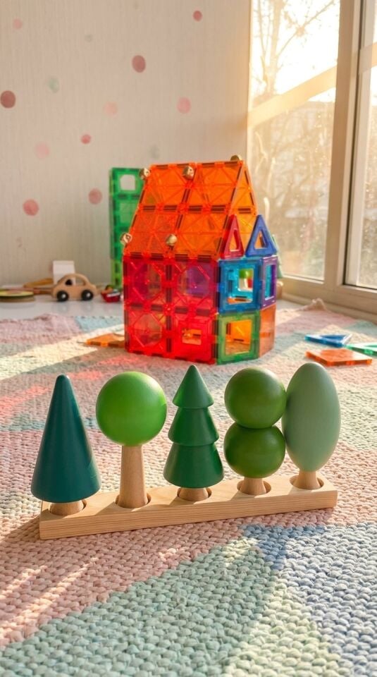 Waldorf Ahşap Oyuncak 5’li Ağaç Seti