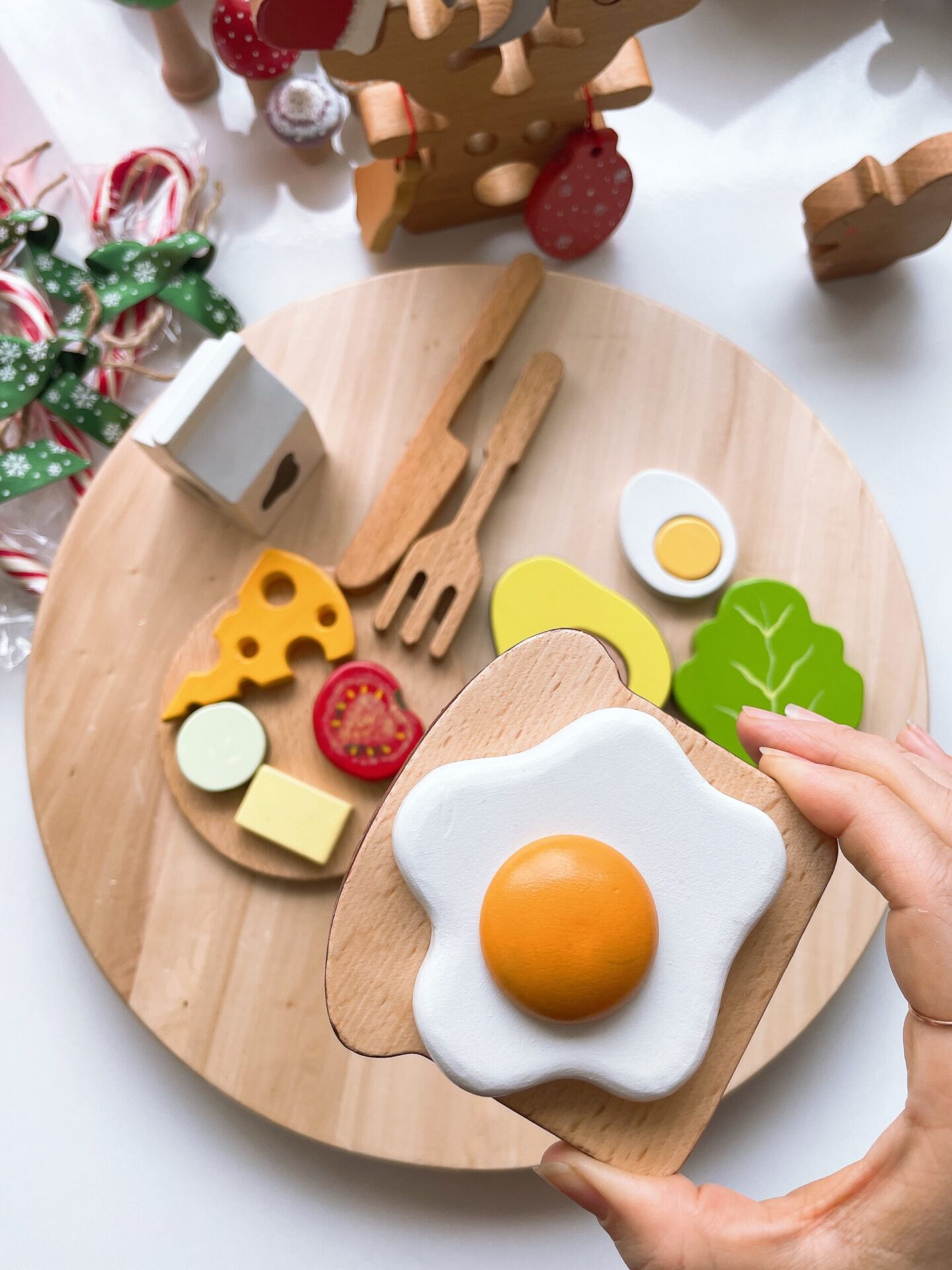 Waldorf Ahşap Oyuncak Kahvaltı Seti 16 parça