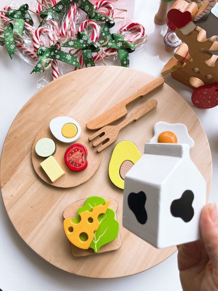 Waldorf Ahşap Oyuncak Kahvaltı Seti 16 parça