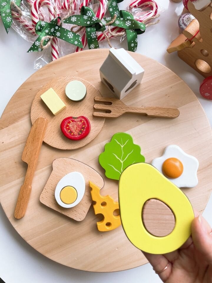 Waldorf Ahşap Oyuncak Kahvaltı Seti 16 parça