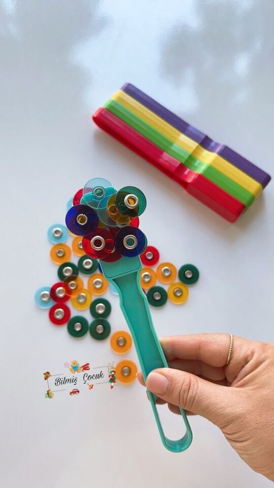 Eğitici Mıknatıs Ve Manyetik Pullar – (YALNIZCA 50 Adet Manyetik Pul)