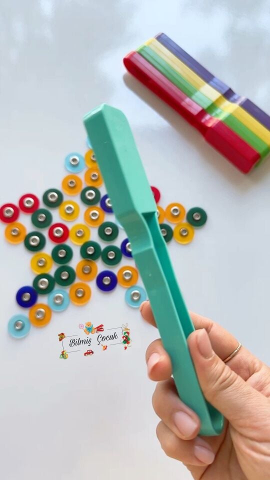 Eğitici Mıknatıs Ve Manyetik Pullar – (YALNIZCA 50 Adet Manyetik Pul)