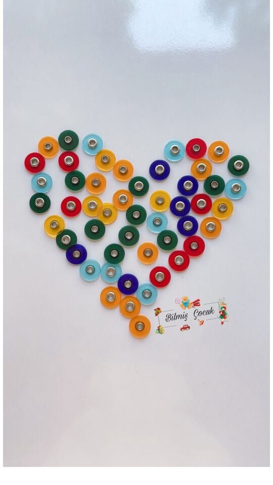 Eğitici Mıknatıs Ve Manyetik Pullar – (YALNIZCA 50 Adet Manyetik Pul)