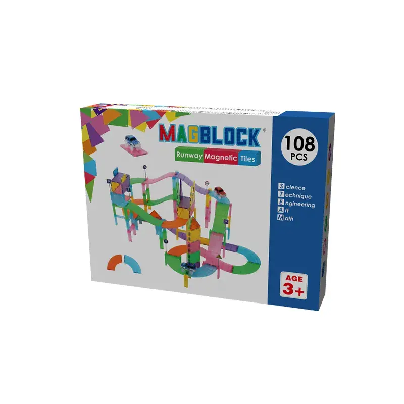 Mıknatıslı Magnetik Lego Yapı Blokları Araba Yolu (179 parça)