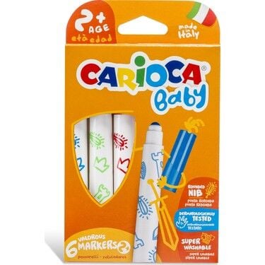 Carioca Jumbo Bebek Süper Yıkanabilir Keçeli Boya Kalemi 6’lı